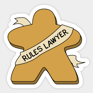 Rules Lawyer Funny Meeple Sticker